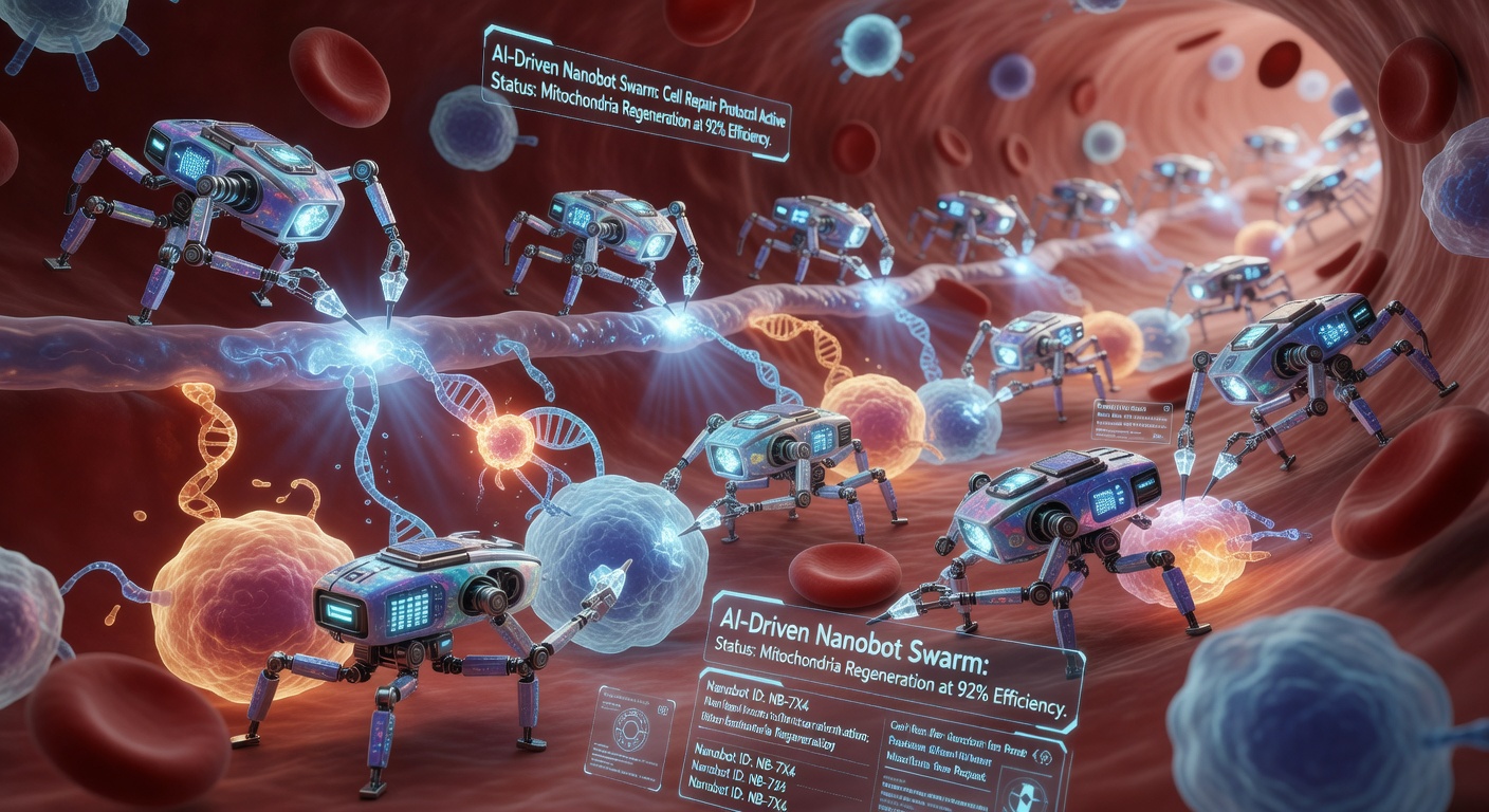 Nanobots AI Cell Repair — Medical Robotics
